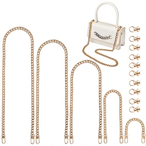WEWAYSMILE 5 Stück Handtaschen-Kettenriemen Metall, Geldbörse Charms Ersatz, Handtaschenkette Taschenkette, Mit Metallschnallen Ersatz Für Wallet Clutch Crossbody, 1200mm/1000mm/800mm/400mm/200mm WEWAYSMILE 5 Stück Handtaschen-Kettenriemen Metall, Geldbörse Charms Ersatz, Handtaschenkette Taschenkette, Mit Metallschnallen Ersatz Für Wallet Clutch Crossbody, 1200mm/1000mm/800mm/400mm/200mm von WEWAYSMILE