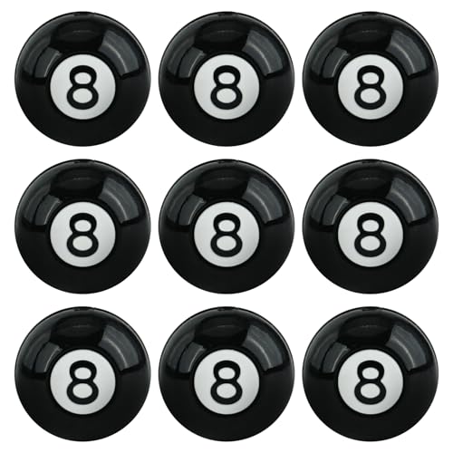 WEWAYSMILE 9 Stück 3D 8 Billard Silikonperlen Zur Herstellung Von Schlüsselanhängern Einzigartige Runde Fokalperlen Für Die Herstellung Von DIY Stiften Schmuck Armbändern Und Schlüsselbändern von WEWAYSMILE