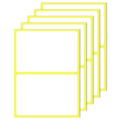 WEXFFU 90 Stück Klebeetiketten zum Beschriften, 152×102mm Adressetiketten Selbstklebend, Aufkleber zum Beschriften, Weiß Klebepapier A4 Bedruckbar von WEXFFU