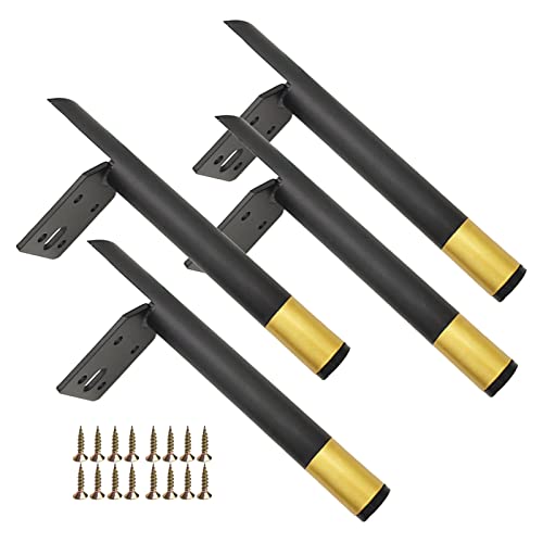 WEYFH Stück 20 cm Moderne Möbelbeine aus Metall in Schwarz/Gold/Silber – stilvolle Ersatzbeine für Sofa, Couchtisch, Schreibtisch, Schrank – DIY-Upgrade für Möbelfüße von WEYFH