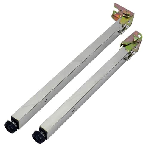 WEYFH Verstellbare, klappbare Tischbeine, Teleskopbeine aus Metall für Bar- und Couchtische, 80 cm, Silber, vielseitige Möbelbeine für den Essbereich und den Außenbereich von WEYFH