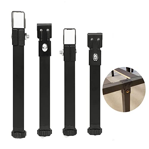 WEYFH Verstellbare Bettbeine aus Metall – 4 Stück universelle Lattenrostfüße, 26 cm Höhe, Schwarze Möbelbeine für Bett, Sofa und Polstersofa – langlebige und stilvolle Unterstützung WEYFH Verstellbare Bettbeine aus Metall – 4 Stück universelle Lattenrostfüße, 26 cm Höhe, Schwarze Möbelbeine für Bett, Sofa und Polstersofa – langlebige und stilvolle Unterstützung von WEYFH
