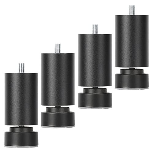 WEYFH Verstellbare Möbelbeine aus Metall, 4 Stück schwarz/Silberne Schrank- und Sofafüße aus Aluminium, 18 cm, DIY-Ersatz für Küche und Bad, kompatibel mit M10-Schrauben WEYFH Verstellbare Möbelbeine aus Metall, 4 Stück schwarz/Silberne Schrank- und Sofafüße aus Aluminium, 18 cm, DIY-Ersatz für Küche und Bad, kompatibel mit M10-Schrauben von WEYFH