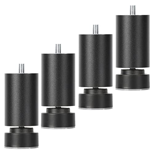 WEYFH Verstellbare Möbelbeine aus Metall, Schrank- und Sofafüße aus Aluminium, 4 Stück Schwarz/Silber, DIY-Tischersatzbeine, M10-Schrauben, 10 cm für Küche und Bad WEYFH Verstellbare Möbelbeine aus Metall, Schrank- und Sofafüße aus Aluminium, 4 Stück Schwarz/Silber, DIY-Tischersatzbeine, M10-Schrauben, 10 cm für Küche und Bad von WEYFH