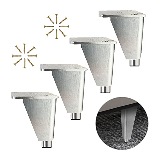 WEYFH Verstellbare Möbelbeine aus Metall – 4 Stück 15 cm Ersatzfüße für Couchtische, Schreibtische, Sofas, Schränke – Stilvolle Optionen in Schwarz/Gold/Silber für DIY-Projekte WEYFH Verstellbare Möbelbeine aus Metall – 4 Stück 15 cm Ersatzfüße für Couchtische, Schreibtische, Sofas, Schränke – Stilvolle Optionen in Schwarz/Gold/Silber für DIY-Projekte von WEYFH