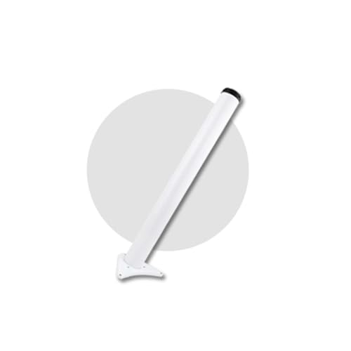 WEYFH Verstellbare Tischbeine aus Metall – 60 mm rund, 60 cm hoch, weiß – Ideal für Schreibtische, Küchen- und Esstische – Stabile Unterstützung, vielseitige Möbelbeine von WEYFH