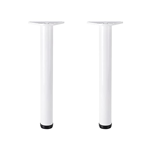 WEYFH Verstellbare Tischbeine aus Metall – Möbelbeine aus Aluminiumlegierung für Esstische, Schreibtische, Werkbänke, Bars – individuelle Höhe mit Schrauben – 35 cm, weißes Finish von WEYFH