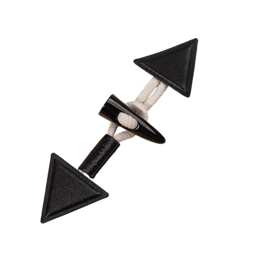 WEYIMVTO Leder-Knopf. 19 cm, 3 Paar dreieckige weiße Lederknöpfe for Aufnähen, Knebelverschluss aus Leder for Mäntel, Strickwaren, Strickjacken, Jacken(Dark Coffee) von WEYIMVTO