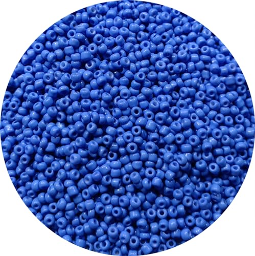 1000 Stück 3 mm Glasperlen zur Schmuckherstellung, Glasperlen zum Basteln für selbstgemachte Armbänder, Halsketten, Zubehör, Herstellung von Freundschaftsohrringen (Mittelblau) von WEstux