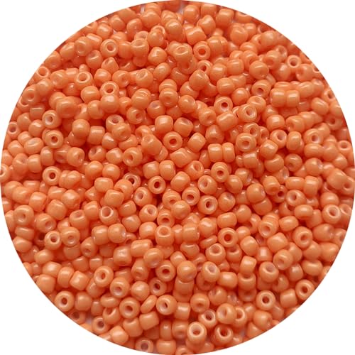 1000 Stück 3 mm Glasperlen zur Schmuckherstellung, Glasperlen zum Basteln für selbstgemachte Armbänder, Halsketten, Zubehör, Herstellung von Freundschaftsohrringen (Orange) von WEstux