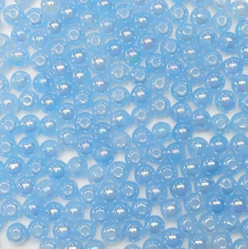 200pcs 8mm Glasperlen für Schmuck und soild schwarze runde losen Perlen für Armbänder DIY -Handwerk (schwarz) (Blau) von WEstux