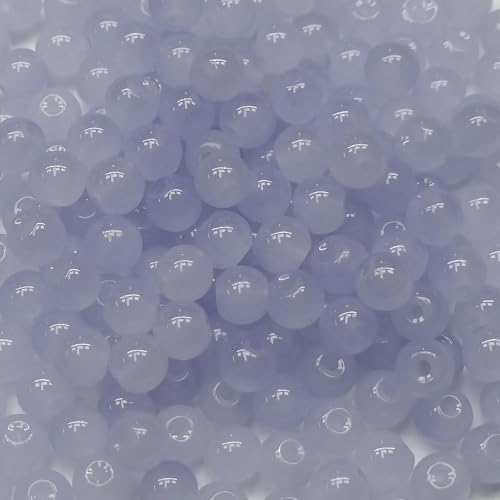 200pcs 8mm Glasperlen für Schmuck und soild schwarze runde losen Perlen für Armbänder DIY -Handwerk (schwarz) (Lavendel) von WEstux