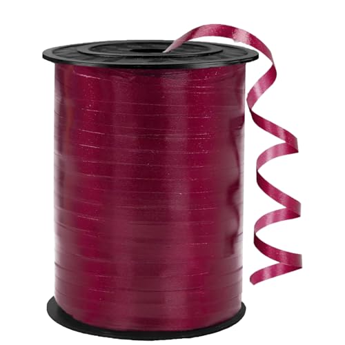 457 m Ringelband, Ringelband zum Basteln, Ballonband für Geburtstagsparty, Festival, Dekoration, Ballonschnur, dünne Bänder für Floristen, Blumen (Rot-Burgunderrot) von WFAUIBR