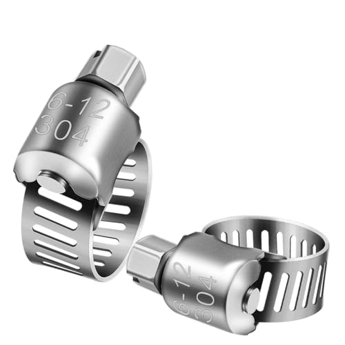 WFCQNBJBF Schlauchschelle, 10 stücke Schraube Schneckengetriebe Schlauch Klemme 304 Edelstahl Schlauch Hoop Rohr Klemme Clip(78-101 mm) von WFCQNBJBF