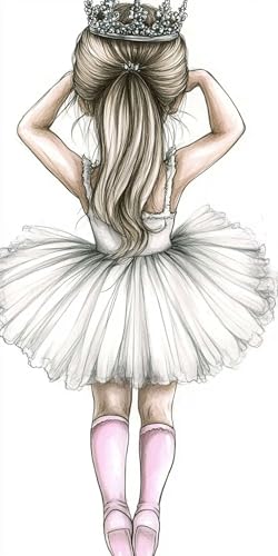 Ballett Diamond Painting Mädchen Diamond Painting Erwachsene Kinder, DIY 5D Runden Diamant Kunst Basteln Bastelset Erwachsene, für Schlafzimmer Deko Wohnzimmer, Geschenke für Frauen 80x160cm Fde-752 von WFLBDWOU
