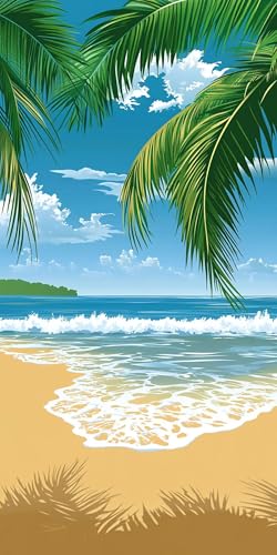 Landschaft Diamond Painting Erwachsene, Diamond Painting Meer, DIY 5D Runden Steine Mosaikherstellung Basteln Erwachsene Anfänger Set für Zimmer Deko Wohnzimmer, Geschenke für Frauen 80x160cm Fde-776 von WFLBDWOU