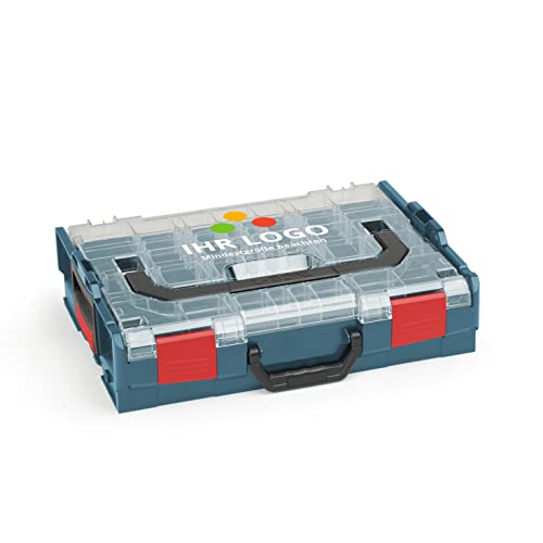 Bosch Sortimo L-BOXX 102 professional blau mit transparentem Deckel individuell anpassbar mit Ihrem Logo | Leer | Sortierbox für Kleinteile | Ideale Schraubenbox | Aufbewahrung Werkzeugkoffer LBOXX von WFix