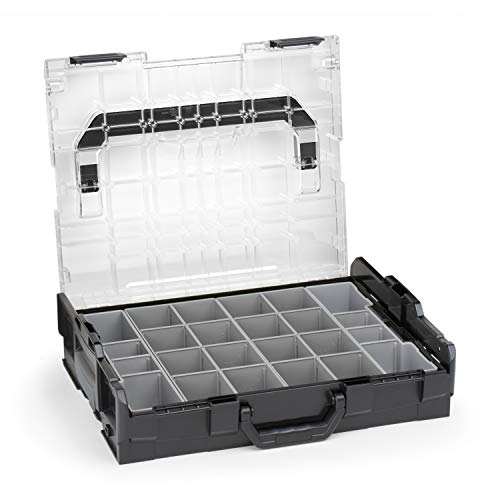 Sortimentskasten L BOXX 102 schwarz Deckel transparent mit Insetboxen-Set K3 Sortierboxen für Kleinteile | ideale Schraubenbox Aufbewahrung Kleinteilemagazin Alternative Sortimentskasten L BOXX 102 schwarz Deckel transparent mit Insetboxen-Set K3 Sortierboxen für Kleinteile | ideale Schraubenbox Aufbewahrung Kleinteilemagazin Alternative von WFix
