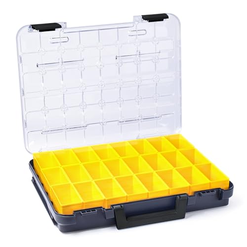 Sortimentskasten transparent mit Klappgriff | Bosch Sortimo T-BOXX 320 Anthrazit inkl. Insetbox B3 | Sortierbox Schrauben klein | Ideale Schraubenbox Aufbewahrung Sortimentskasten transparent mit Klappgriff | Bosch Sortimo T-BOXX 320 Anthrazit inkl. Insetbox B3 | Sortierbox Schrauben klein | Ideale Schraubenbox Aufbewahrung von WFix