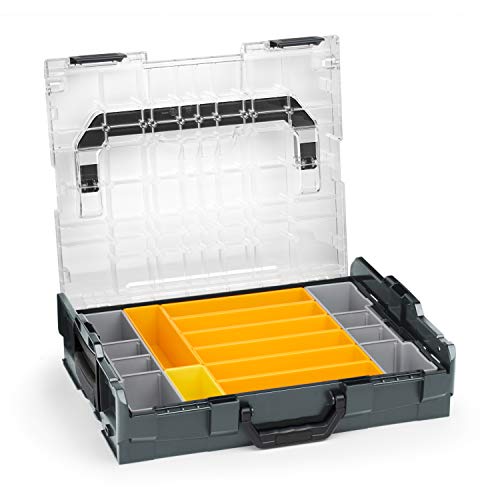 Sortimo Bosch L-BOXX 102 Kunststoff Werkzeugkoffer anthrazit Deckel transparent mit Insetboxen-Set F3 Sortierboxen für Kleinteile | ideale Schraubenaufbewahrung System Sortimo Bosch L-BOXX 102 Kunststoff Werkzeugkoffer anthrazit Deckel transparent mit Insetboxen-Set F3 Sortierboxen für Kleinteile | ideale Schraubenaufbewahrung System von WFix