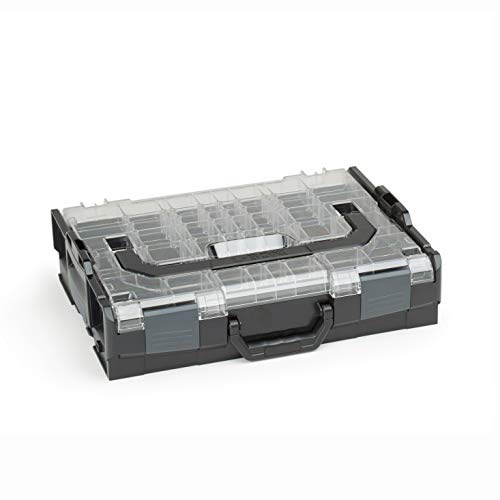 Sortimo Bosch L-BOXX 102 Kunststoff Werkzeugkoffer schwarz Deckel transparent leer Sortierbox für Kleinteile | ideale Schraubenaufbewahrung System von WFix