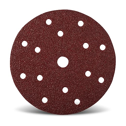 Wfix Craft IK88 Schleifscheiben 150mm Klett mit 15-Loch-Perforation für Exzenterschleifer | Körnung P40 - grob - 50er Profi Schleifpapier Set für Holzschliff von WFix