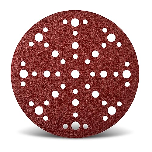 Wfix PRO Red Fire Wasserfeste Schleifscheiben 150mm Klett 48-Loch-Perforation für Exzenterschleifer | Körnung P120 medium - 100er extra langlebig Schleifpapier Set für Holzschliff & Karosseriebau Wfix PRO Red Fire Wasserfeste Schleifscheiben 150mm Klett 48-Loch-Perforation für Exzenterschleifer | Körnung P120 medium - 100er extra langlebig Schleifpapier Set für Holzschliff & Karosseriebau von WFix