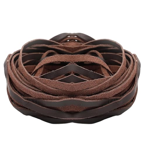 WGCHAIE Lederband für Schuhe, 10m Lederband 5mm Breit, Kunstleder-Besatzband PU-Lederstreifen für DIY-Handwerk Gürtel Armband Schmuckherstellung Dekorativen Spitzen von WGCHAIE