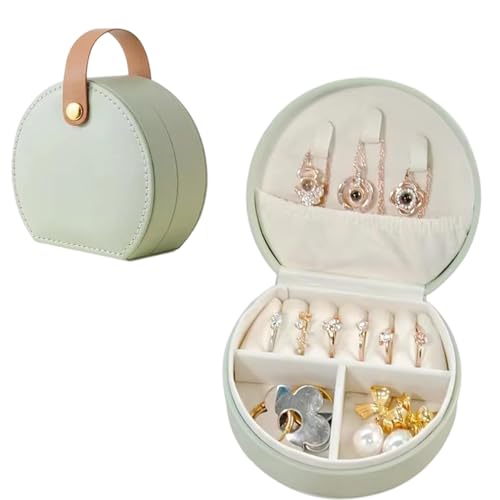 WGCHAIE Schmuckkästchen, Schmuckkästchen Reise, Ladies Aufnahmebox, Schmuckschatulle Klein, Schmuck Aufbewahrungsbox für Ringe Ohrringe, Halsketten, Armbänder, Schmuck von WGCHAIE