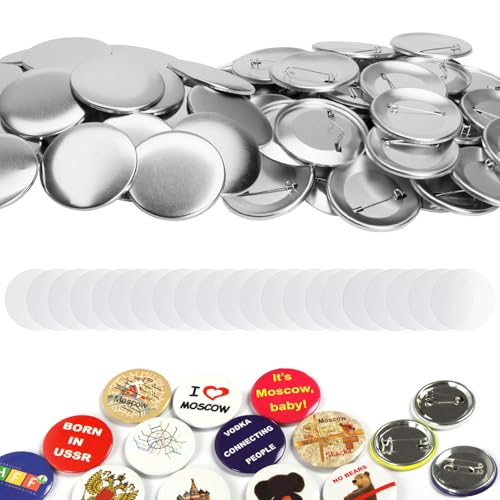 Buttons Selber Machen, 100 Sets Pin-Back-Button-Teile aus Metall, Abzeichenherstellungszubehör. Schaffen Sie Einzigartige Familien-, Freunde- und Klassenkameraden-Designs, die in Bestimmten (50MM) von WGFOIP