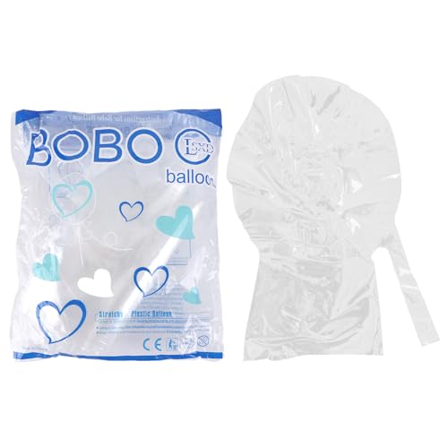 WGFOIP 10 Stück Transparenter Bobo-Ballon, Breite Öffnung, Wiederverwendbare Transparente Party-Ballons für Hochzeit, Geburtstag von WGFOIP