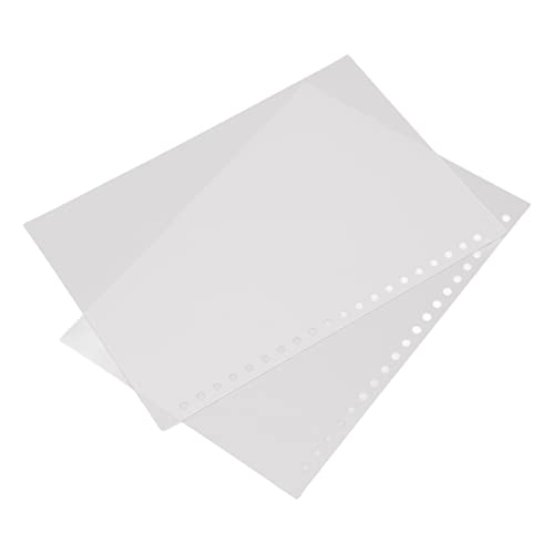 WGFOIP 50pcs A5 Blechschutz, Papierbindungsabdeckung 20 Löcher Frontansicht Protektor für Präsentations Notizbuchbericht (Weiß) von WGFOIP