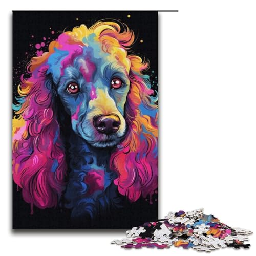 Puzzle 1000 Teile für Erwachsene, Hundepuzzle, Geschenkpapier, Lernspiel, Herausforderungsspielzeug (Größe 38 x 26 cm) von WGLINGX