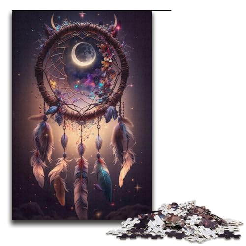 Puzzle 1000 Teile für Erwachsene, Traumfänger-Tanzpuzzle, Geschenkpapier, Puzzle, Lernspiel, Herausforderungsspielzeug (Größe 38 x 26 cm) von WGLINGX