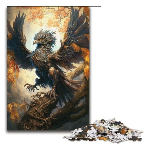 Puzzle mit 1000 Teilen für Erwachsene, Adler-Krieger-Puzzle, Geschenkpapier, Lernspiel, Herausforderungsspielzeug (Größe 38 x 26 cm) von WGLINGX