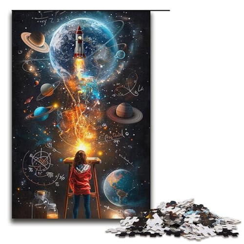 Puzzle mit 1000 Teilen für Erwachsene, Fantastische Puzzle-Idee, Geschenkpapier, Lernspiel, Herausforderungsspielzeug (Größe 38 x 26 cm) von WGLINGX