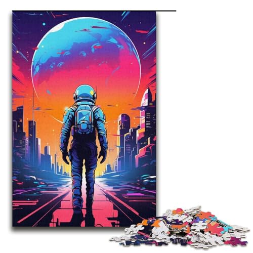 Puzzle mit 1000 Teilen für Erwachsene, Traum-Astronauten-Puzzle, Geschenkpapier, Lernspiel, Herausforderungsspielzeug (Größe 38 x 26 cm) von WGLINGX