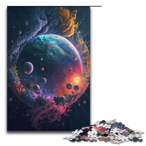 Puzzle mit 1000 Teilen für Erwachsene, Traum-Galaxie-Puzzle, Geschenkpapier, Lernspiel, Herausforderungsspielzeug (Größe 38 x 26 cm) von WGLINGX