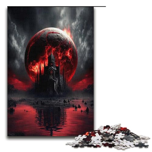 Puzzle mit 1000 Teilen für Erwachsene, Verwüstungspuzzle, Geschenkpapier, Lernspiel, Herausforderungsspielzeug (Größe 38 x 26 cm) von WGLINGX