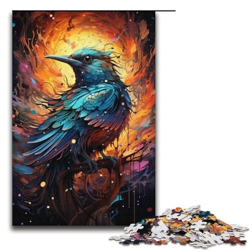 Puzzle mit 1000 Teilen für Erwachsene, exotisches, buntes Vogelpuzzle, Geschenkpapier, Lernspiel, Herausforderungsspielzeug (Größe 38 x 26 cm) von WGLINGX