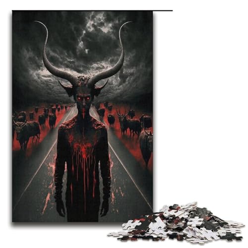 Puzzle mit 1000 Teilen für Erwachsene „Evil Ways“-Puzzle, Geschenkpapier, Lernspiel, Herausforderungsspielzeug (Größe 38 x 26 cm) von WGLINGX