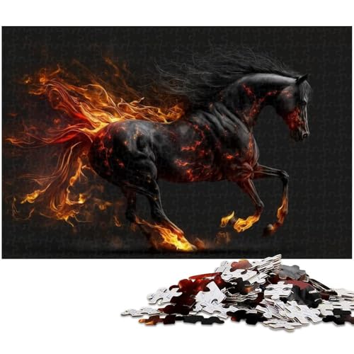 für Erwachsene, 1000-teiliges Fantasy-Pferde-Puzzle, Geschenkpapier, Heimdekoration (Größe 38 x 26 cm) von WGLINGX