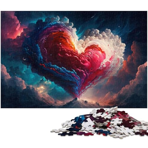 für Erwachsene, 1000-teiliges Love Cloud-Puzzle, Geschenkpapier, Heimdekoration (Größe 38 x 26 cm) von WGLINGX