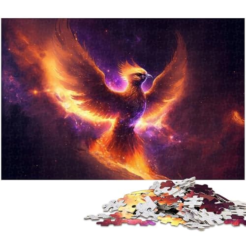für Erwachsene, 1000-teiliges Phoenix-Puzzle, Geschenkpapier, Heimdekoration (Größe 38 x 26 cm) von WGLINGX