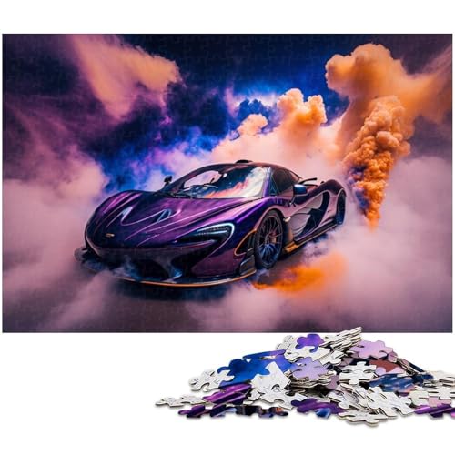 für Erwachsene, 1000-teiliges Puzzle mit coolem Sportwagen, Geschenkpapier, Heimdekoration (Größe 38 x 26 cm) von WGLINGX