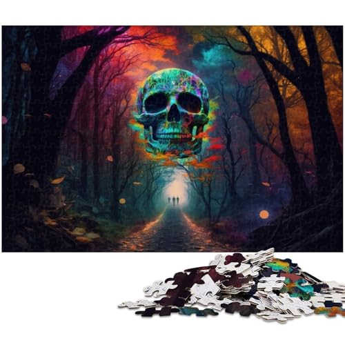 für Erwachsene, 1000-teiliges Skelett-Puzzle, Geschenkpapier, Heimdekoration (Größe 38 x 26 cm) von WGLINGX