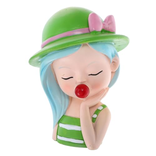 WHAMVOX 1 Stück Cartoon Bubble Girl Modell Torten Deko Statue Lebendige Skulptur für Kindergeburtstage Partys Zufällige Farben Festliche Kuchenverzierung Zufällige Farbe von WHAMVOX