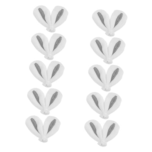 WHAMVOX 10 Stück Teiliges DIY Hasenohren Haarclip aus Stabilem Niedliche Kaninchenohren Dekoration für Haarschmuck Basteln Leicht Langlebig Vielseitig für Ostern Hochzeit und Party von WHAMVOX