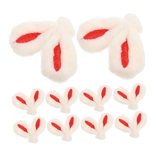 WHAMVOX 10 Stück Teiliges Hasenohren Haarclip aus Farbigem Niedliche DIY Bunny Ear Accessoires für Mädchen Haardekoration Langlebig und Vielseitig für Bastel Haarstylingprojekte von WHAMVOX