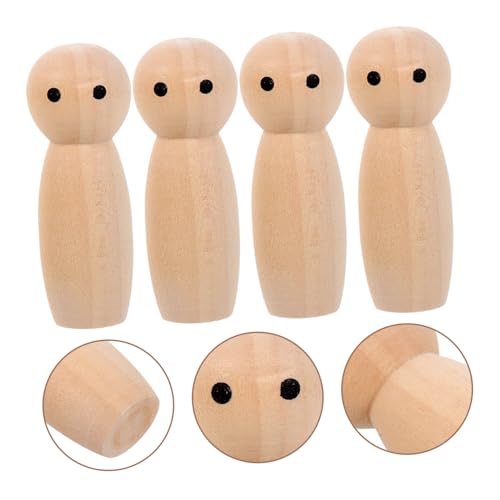 WHAMVOX 10 Stück Teiliges Unbemalte Holzfiguren aus Naturholz DIY peg puppen für Basteln und Kleine Holzpuppen zum Bemalen Kreative Holzspielzeug deko für Zuhause und Puppenhaus WHAMVOX 10 Stück Teiliges Unbemalte Holzfiguren aus Naturholz DIY peg puppen für Basteln und Kleine Holzpuppen zum Bemalen Kreative Holzspielzeug deko für Zuhause und Puppenhaus von WHAMVOX